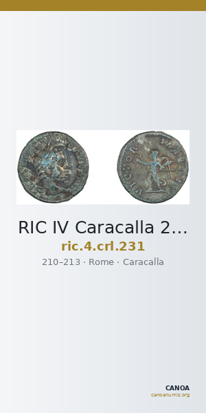 RIC IV Caracalla 231 — CANOA