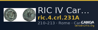 RIC IV Caracalla 231A — CANOA