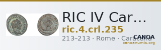 RIC IV Caracalla 235 — CANOA