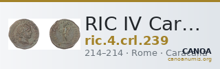 RIC IV Caracalla 239 — CANOA