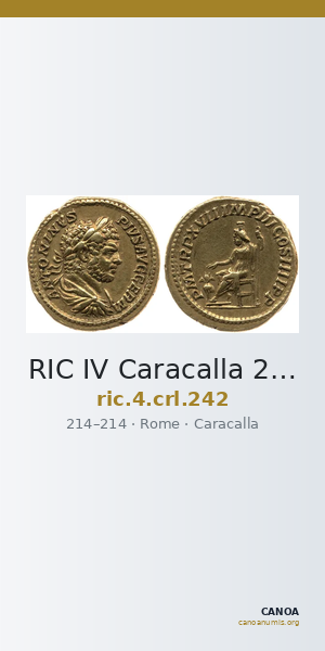RIC IV Caracalla 242 — CANOA