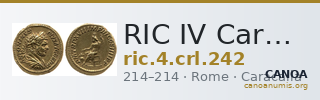 RIC IV Caracalla 242 — CANOA