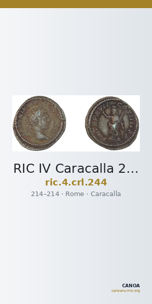 RIC IV Caracalla 244 — CANOA