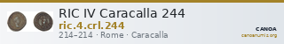 RIC IV Caracalla 244 — CANOA