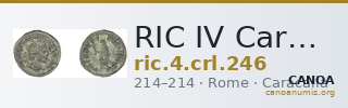 RIC IV Caracalla 246 — CANOA