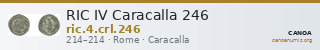 RIC IV Caracalla 246 — CANOA