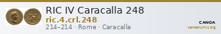 RIC IV Caracalla 248 — CANOA