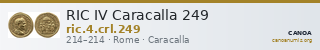 RIC IV Caracalla 249 — CANOA