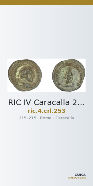 RIC IV Caracalla 253 — CANOA