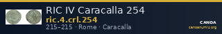 RIC IV Caracalla 254 — CANOA