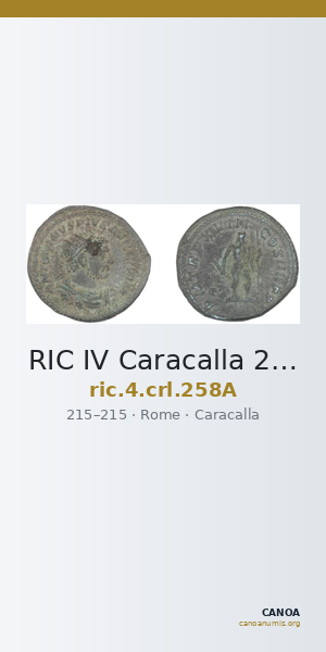 RIC IV Caracalla 258A — CANOA