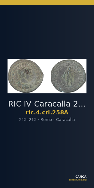 RIC IV Caracalla 258A — CANOA