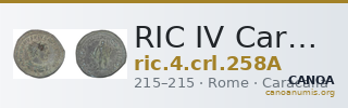 RIC IV Caracalla 258A — CANOA