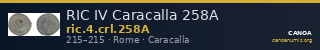 RIC IV Caracalla 258A — CANOA