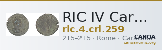 RIC IV Caracalla 259 — CANOA