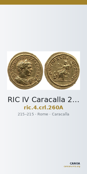 RIC IV Caracalla 260A — CANOA