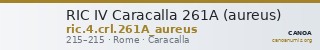 RIC IV Caracalla 261A (aureus) — CANOA