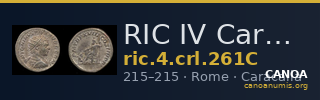 RIC IV Caracalla 261C — CANOA