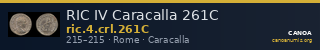 RIC IV Caracalla 261C — CANOA