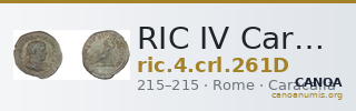 RIC IV Caracalla 261D — CANOA