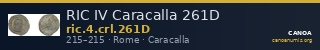 RIC IV Caracalla 261D — CANOA