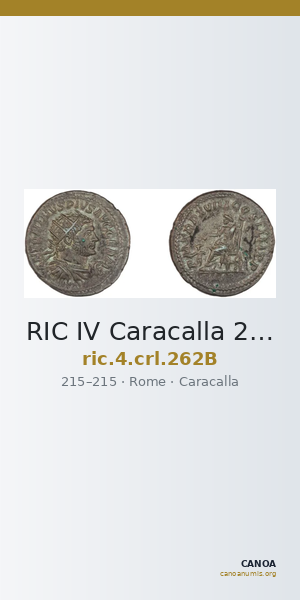 RIC IV Caracalla 262B — CANOA