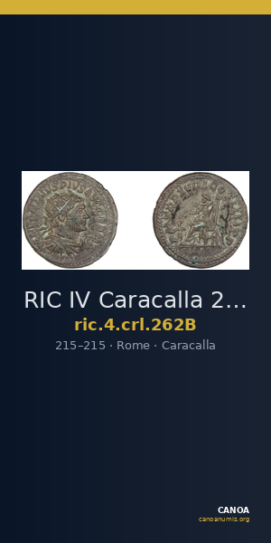 RIC IV Caracalla 262B — CANOA