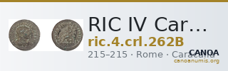 RIC IV Caracalla 262B — CANOA