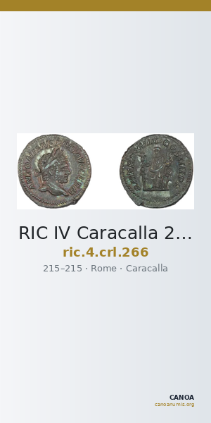 RIC IV Caracalla 266 — CANOA