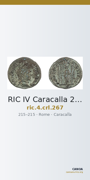 RIC IV Caracalla 267 — CANOA