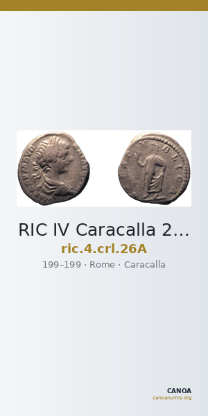 RIC IV Caracalla 26A — CANOA