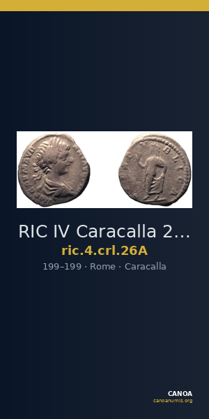 RIC IV Caracalla 26A — CANOA