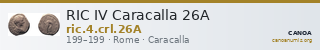 RIC IV Caracalla 26A — CANOA