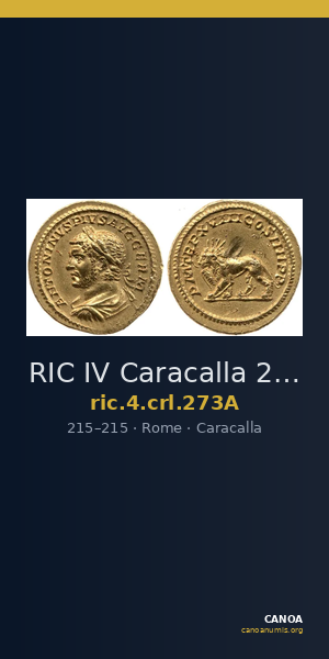 RIC IV Caracalla 273A — CANOA