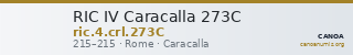 RIC IV Caracalla 273C — CANOA