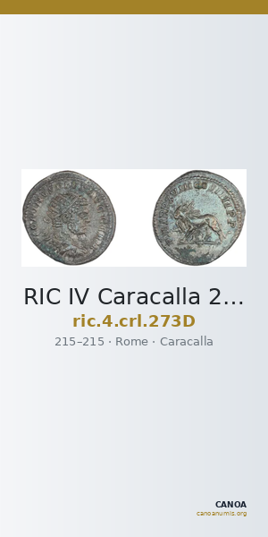 RIC IV Caracalla 273D — CANOA
