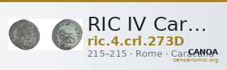 RIC IV Caracalla 273D — CANOA