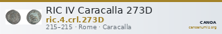 RIC IV Caracalla 273D — CANOA