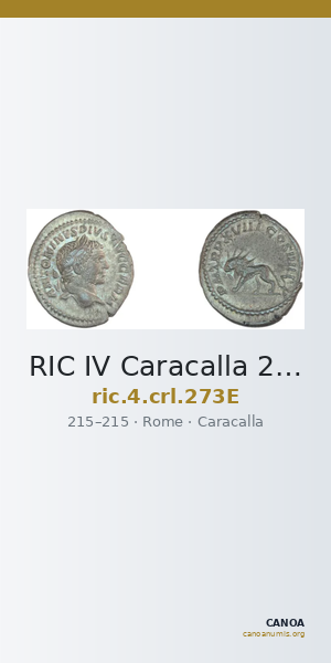 RIC IV Caracalla 273E — CANOA