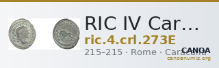 RIC IV Caracalla 273E — CANOA