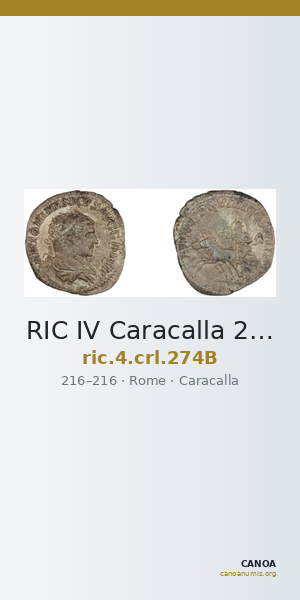RIC IV Caracalla 274B — CANOA