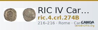 RIC IV Caracalla 274B — CANOA