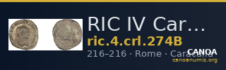 RIC IV Caracalla 274B — CANOA