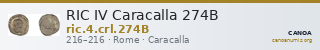 RIC IV Caracalla 274B — CANOA