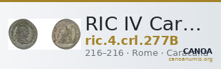 RIC IV Caracalla 277B — CANOA