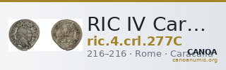 RIC IV Caracalla 277C — CANOA
