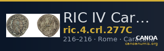 RIC IV Caracalla 277C — CANOA