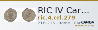 RIC IV Caracalla 279 — CANOA