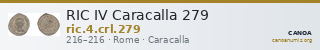 RIC IV Caracalla 279 — CANOA