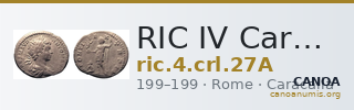 RIC IV Caracalla 27A — CANOA